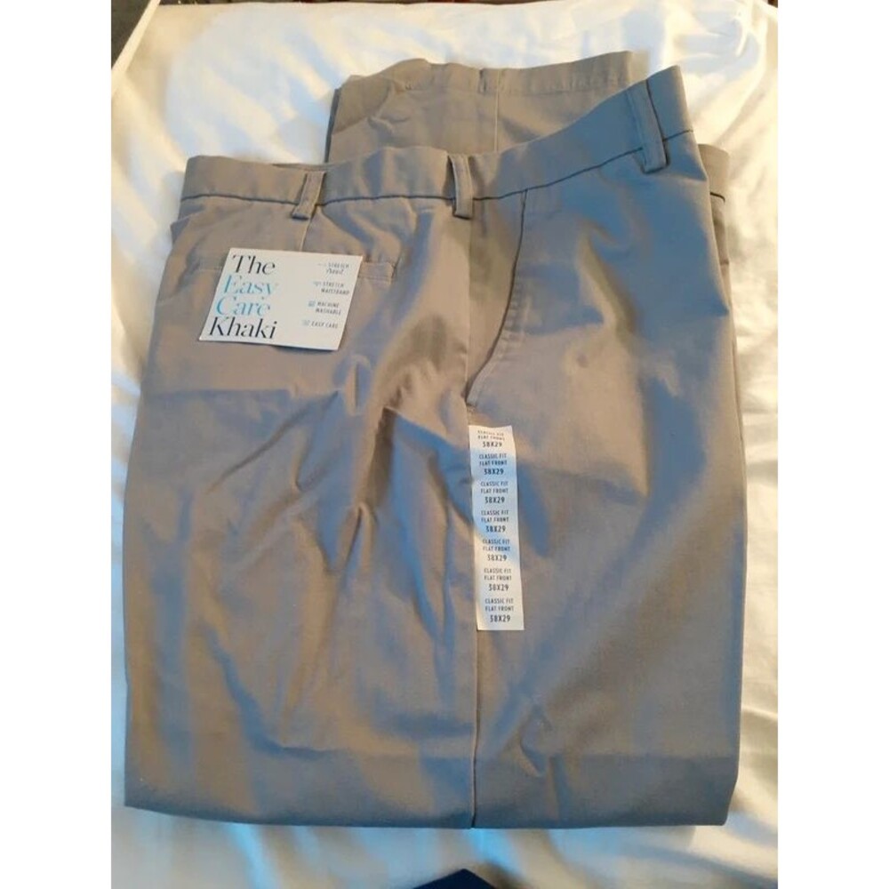 Croft & Barrow easy care khaki Gray 38 x 29 dress pants cotton blend